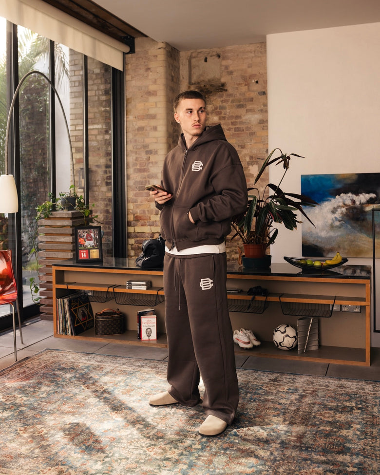 V3 Club Basics Zip Hoodie - Mocha