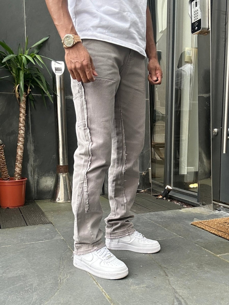 Denim carpintero acampanado - Nardo Grey