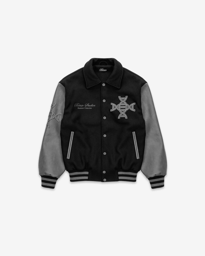 Noir Varsity Jacket - Blackout