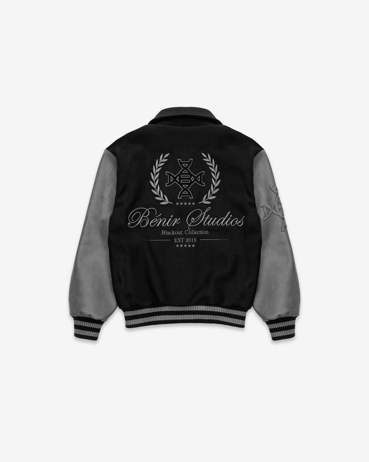 Noir Varsity Jacket - Blackout