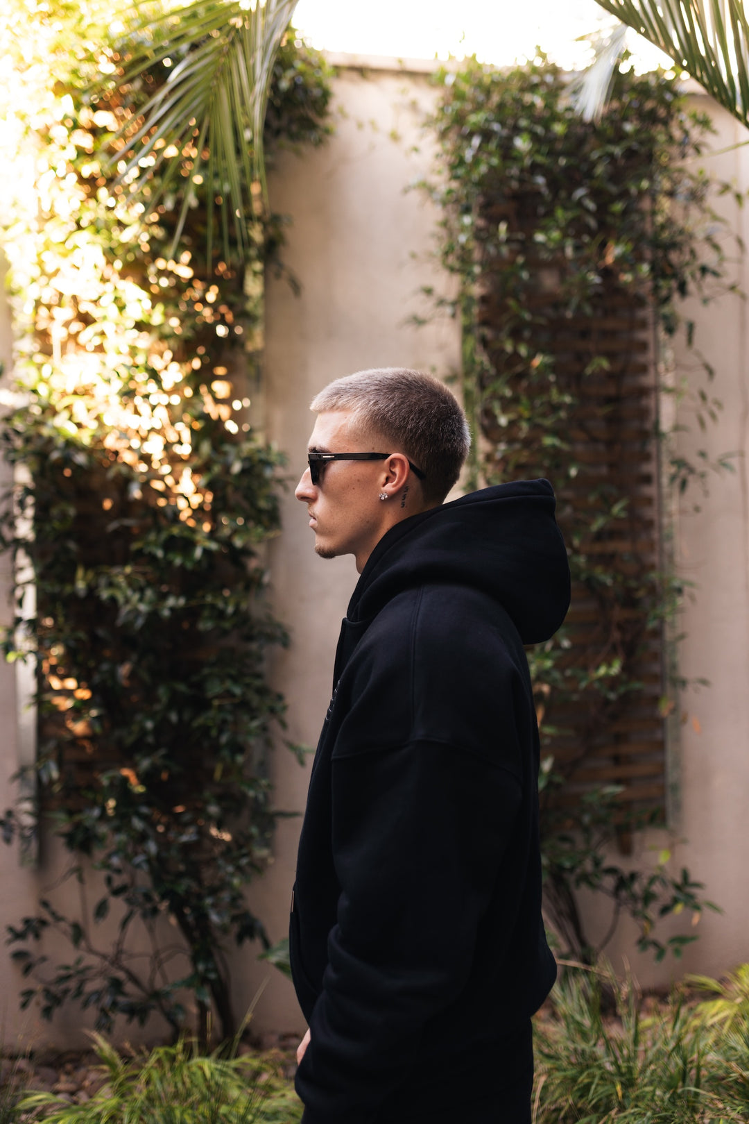 Bénir Club Basics Zip Hoodie - Matte black