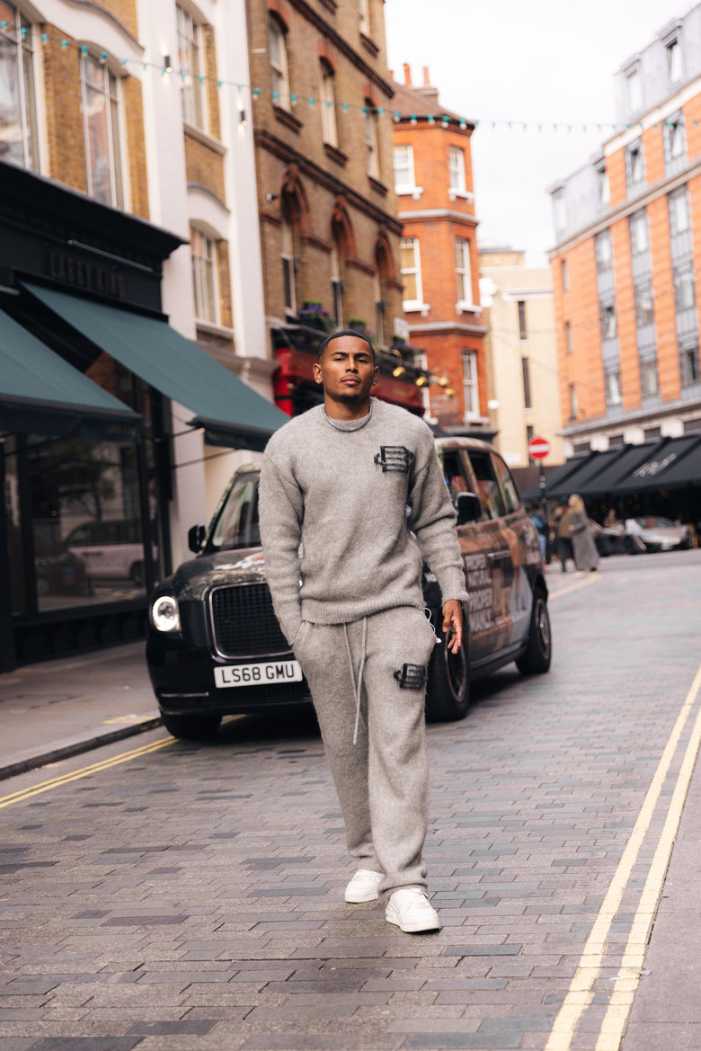 Mohair Knit BC Jogger - Light Grey