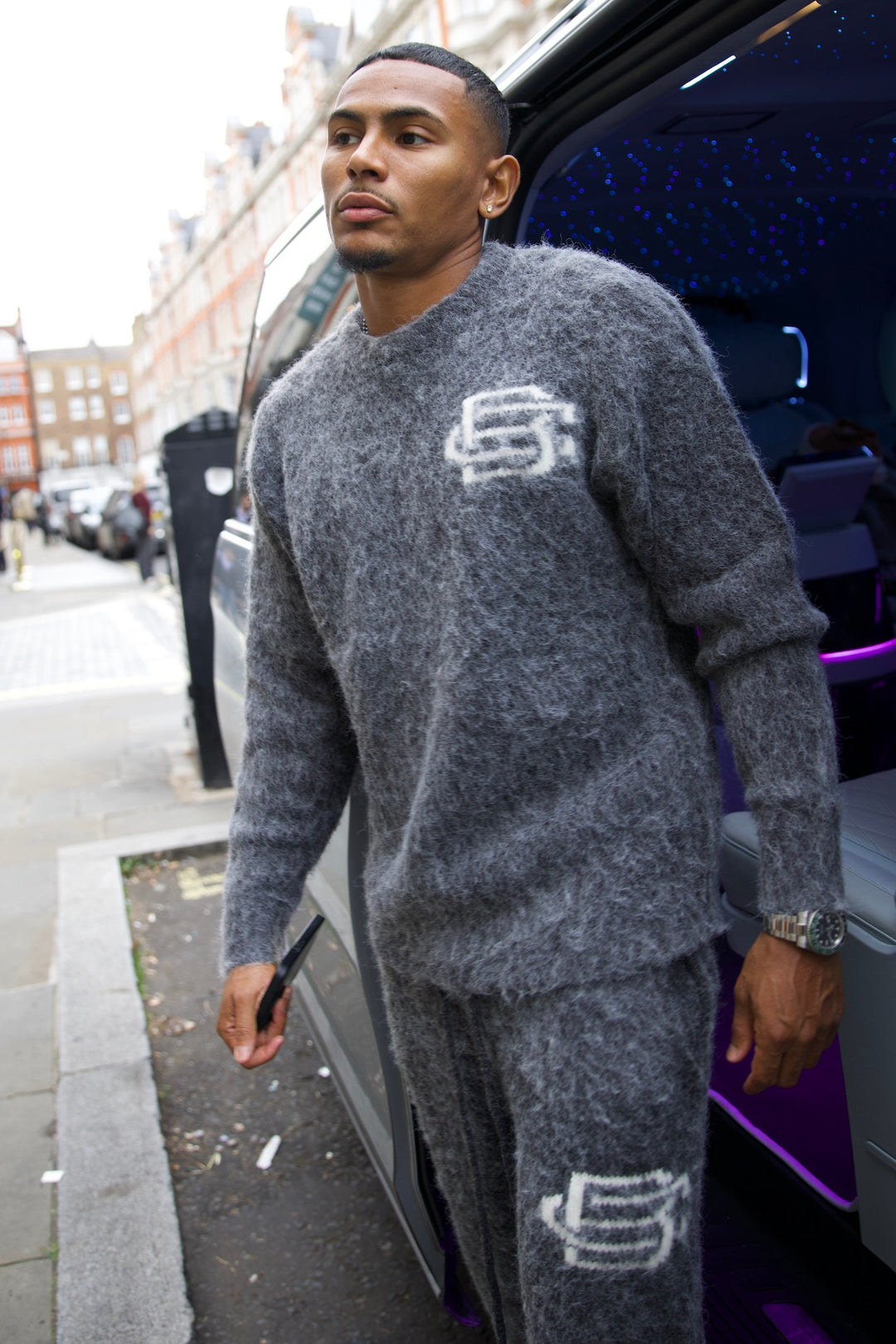 Mohair Knit BC Jumper - Charcoal