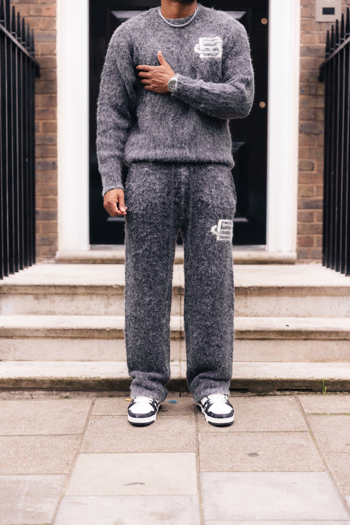 Mohair Knit BC Jogger - Charcoal