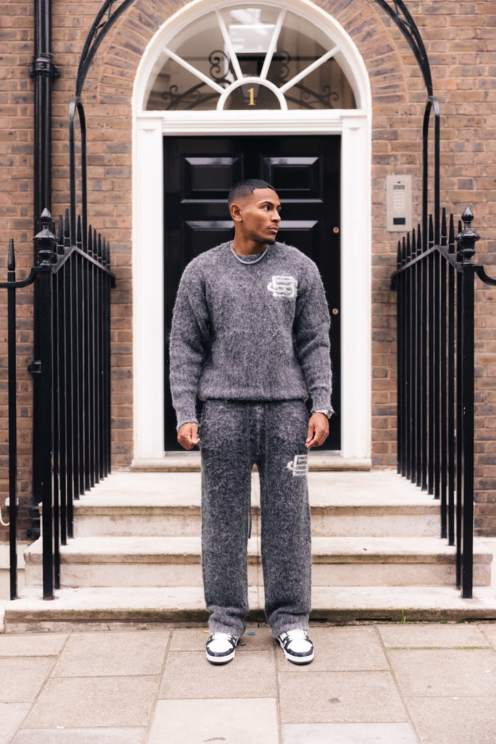 Mohair Knit BC Jogger - Charcoal