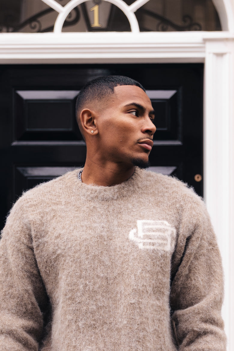 Mohair Knit BC Jumper - Taupe