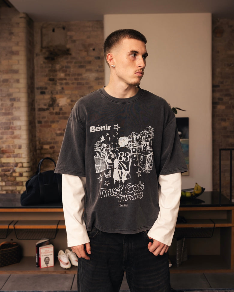 Favelas T-Shirt - Charcoal