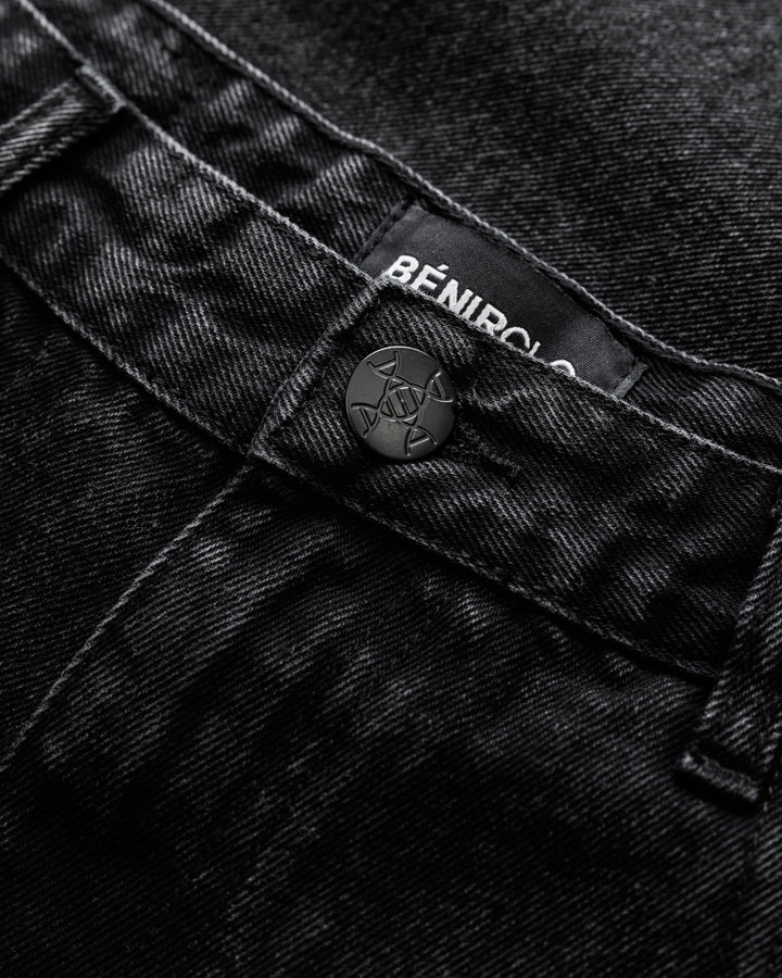 Zip Flare Denim - Blackout