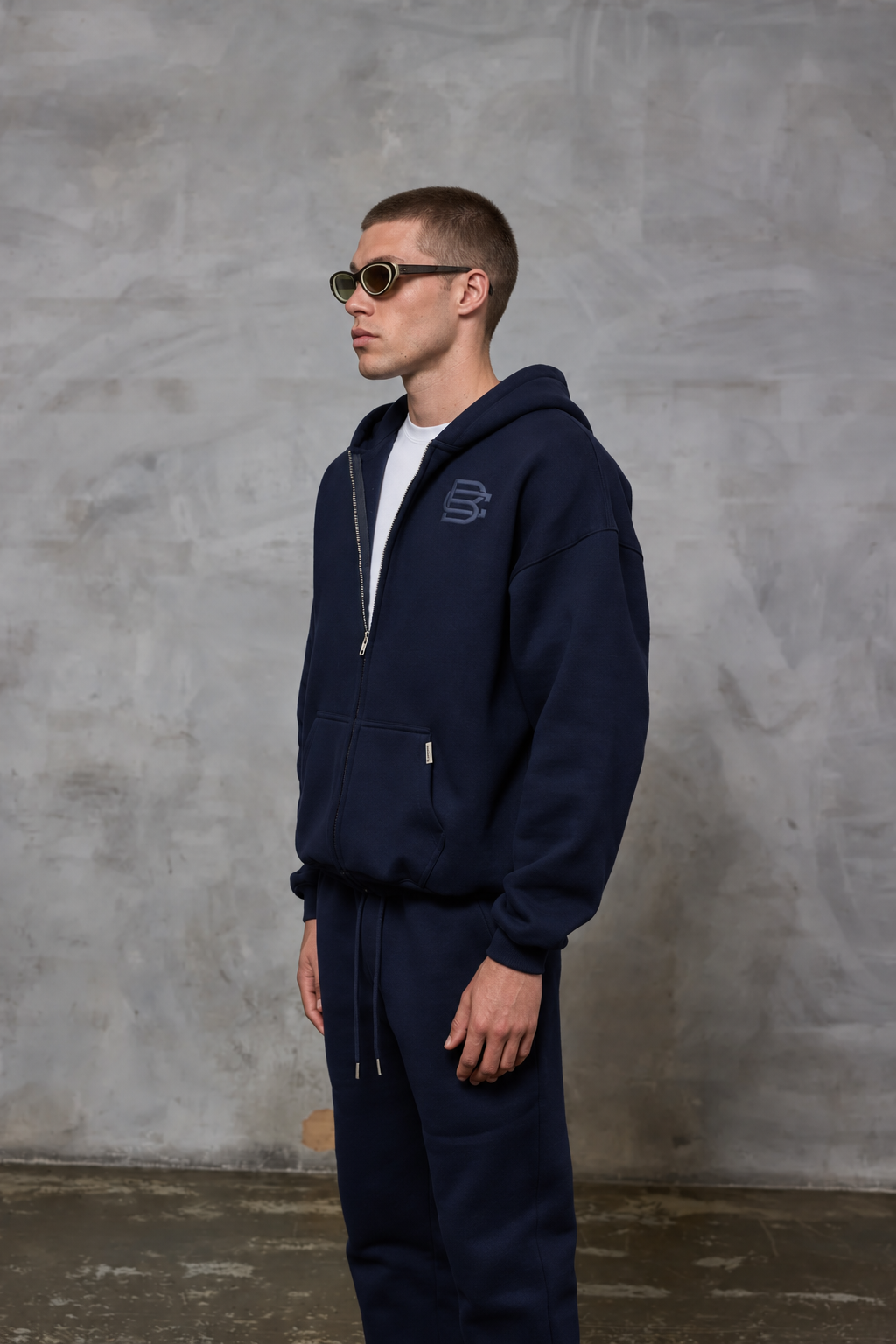 Club Basics Zip Hoodie v3 - Navy