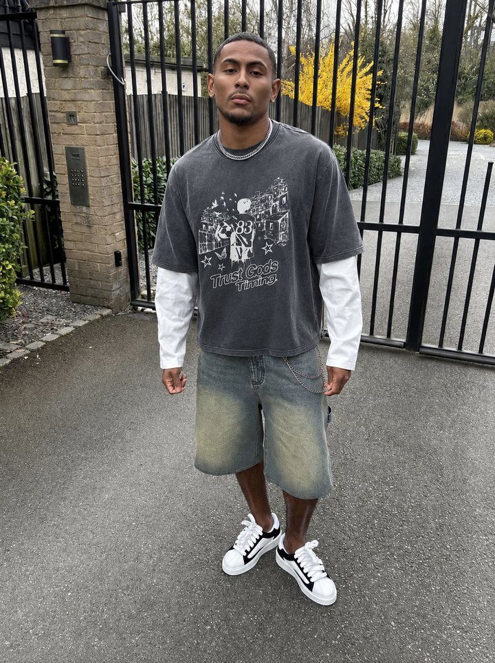 Favelas T-Shirt - Charcoal