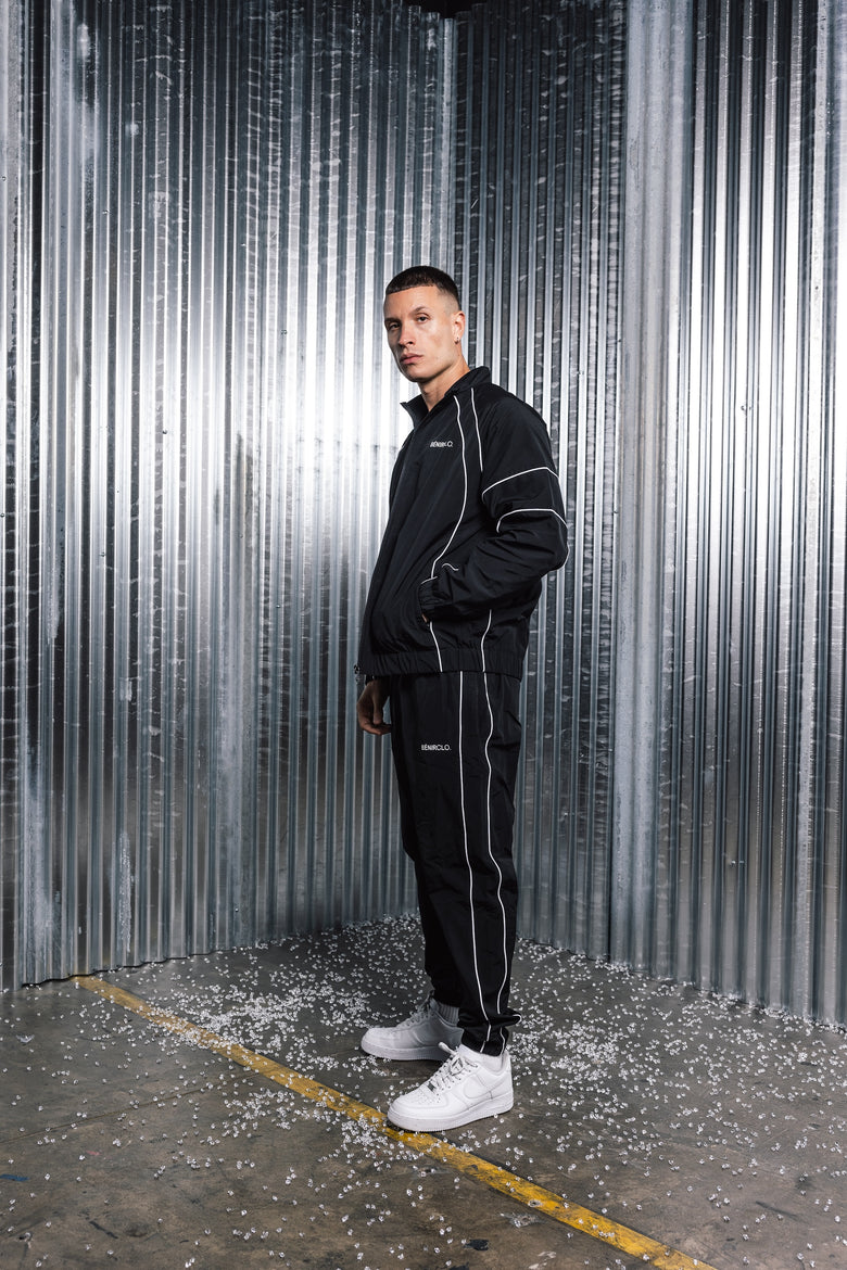Game Day Tracksuit Top - Black