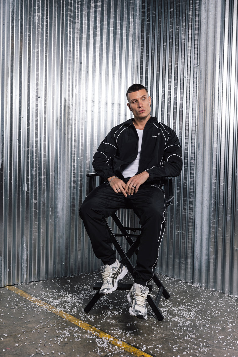 Game Day Tracksuit Top - Black