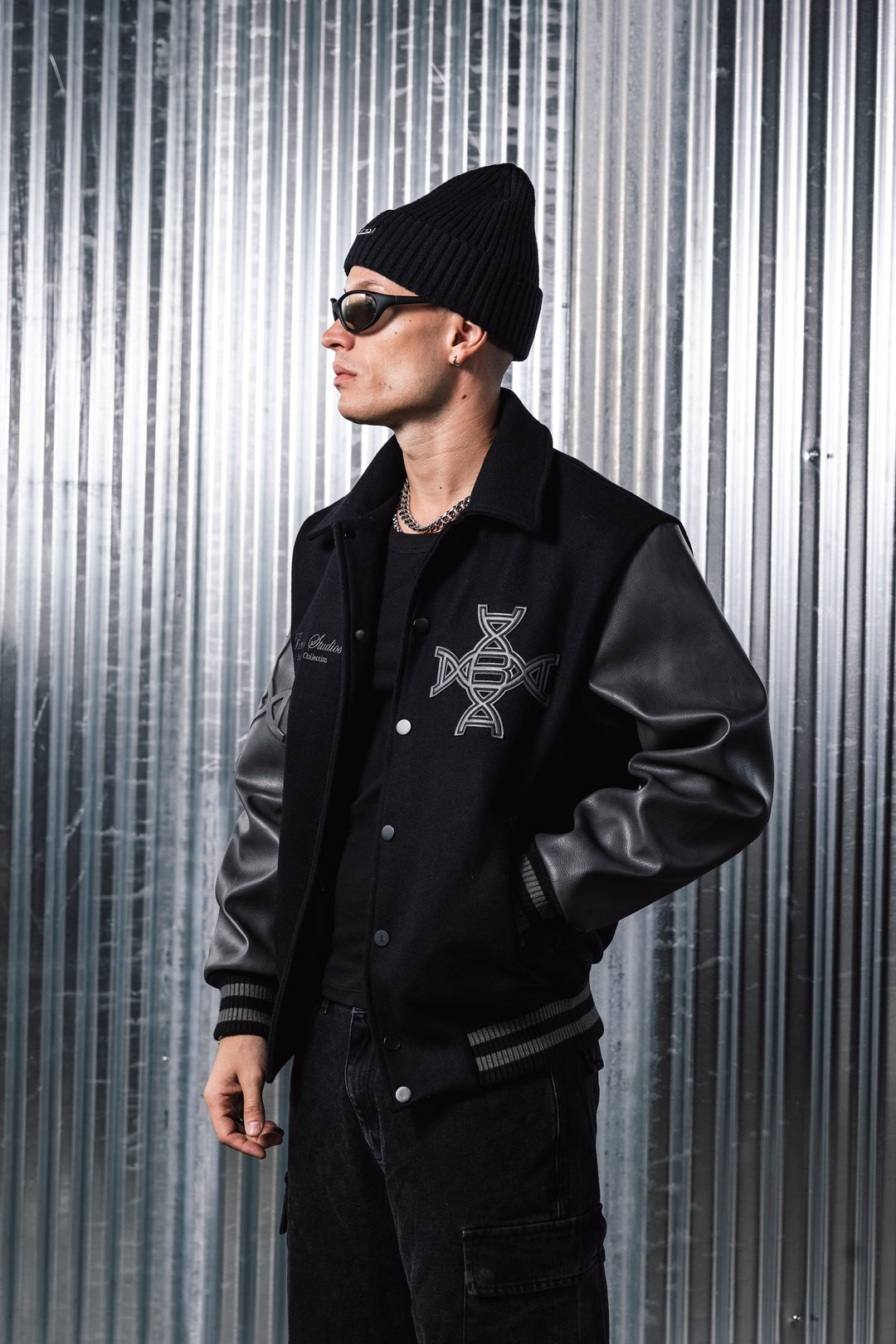 Noir Varsity Jacket - Blackout