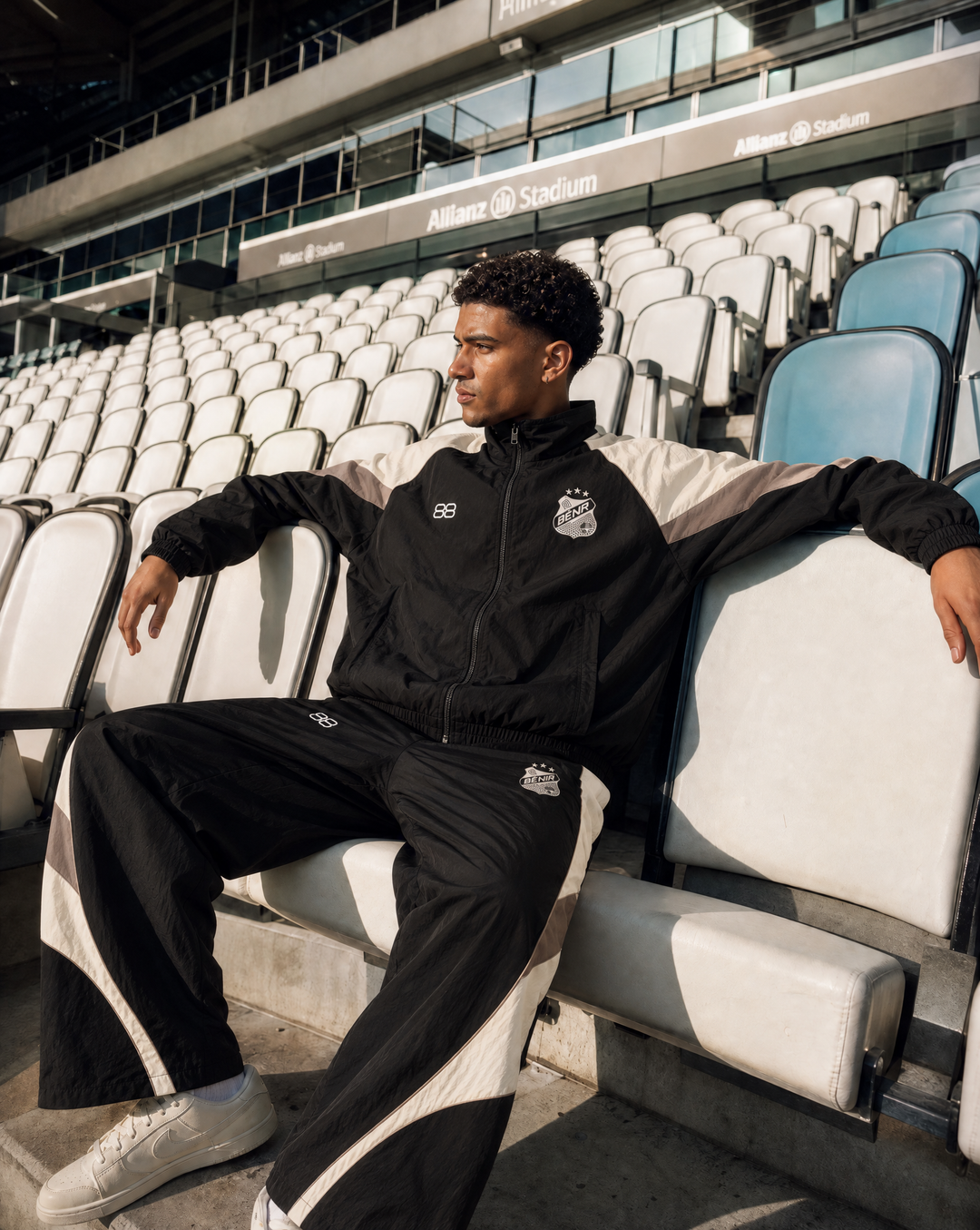 Retro Match day Zip Jacket 26/27 - Black