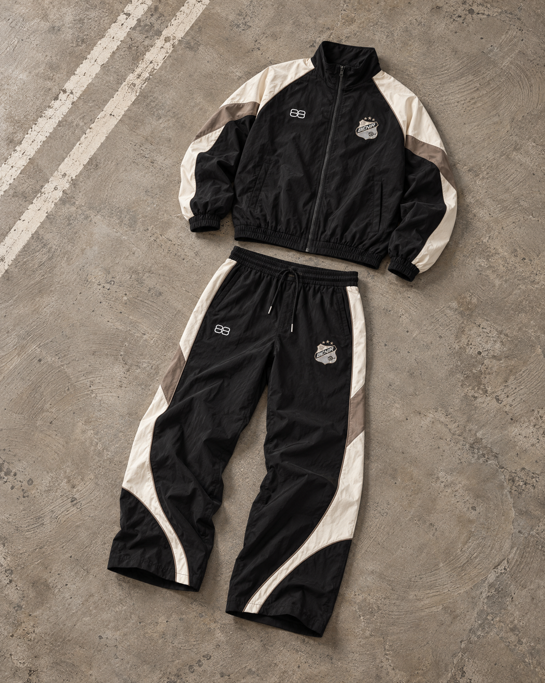 Retro Match day Zip Jacket 26/27 - Black
