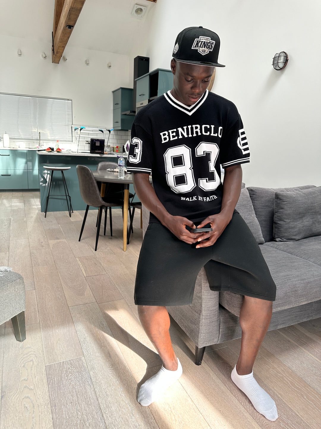 God’s Timing 83 knit Jersey - Black