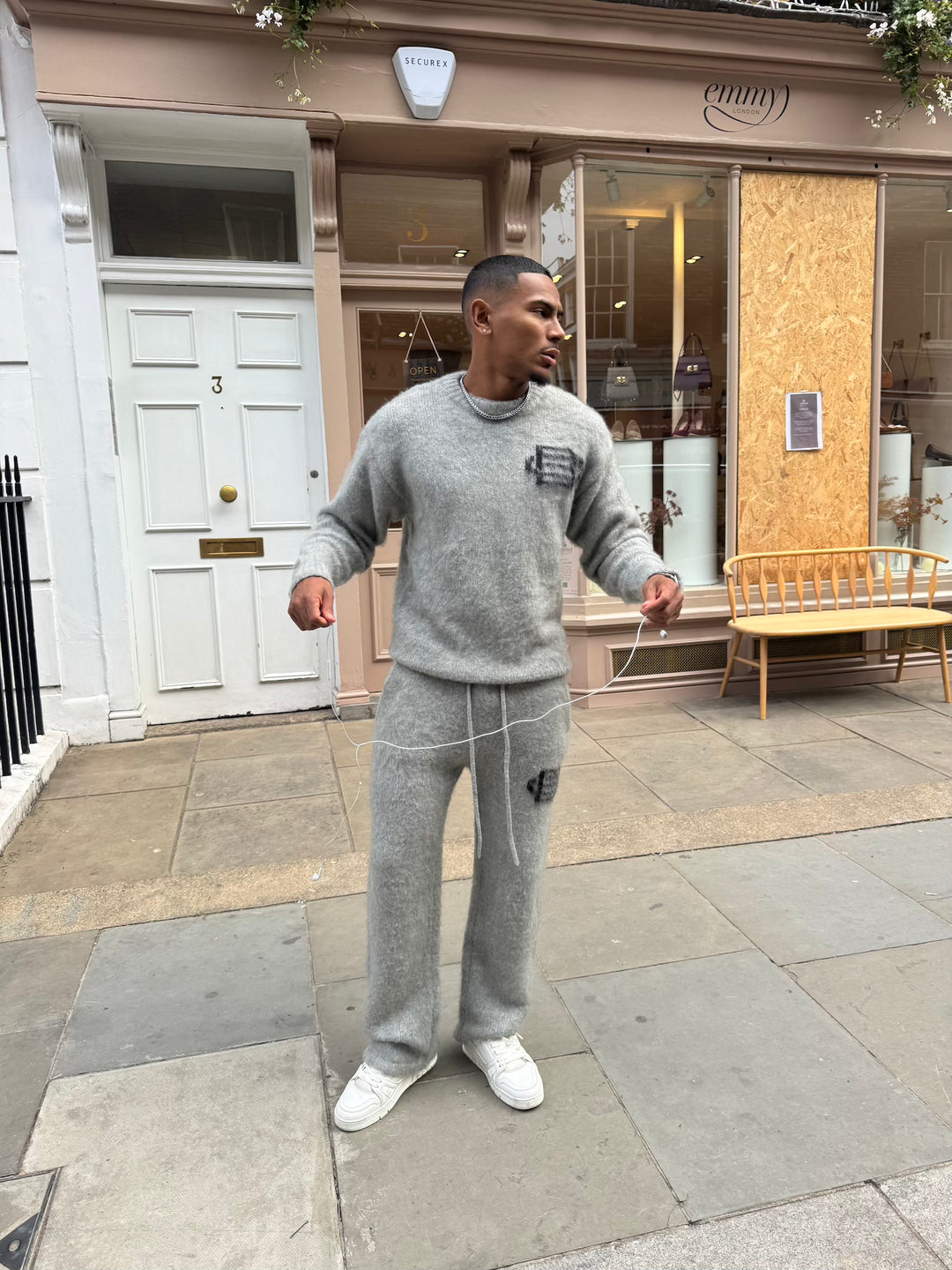 Mohair Knit BC Set – Light Grey