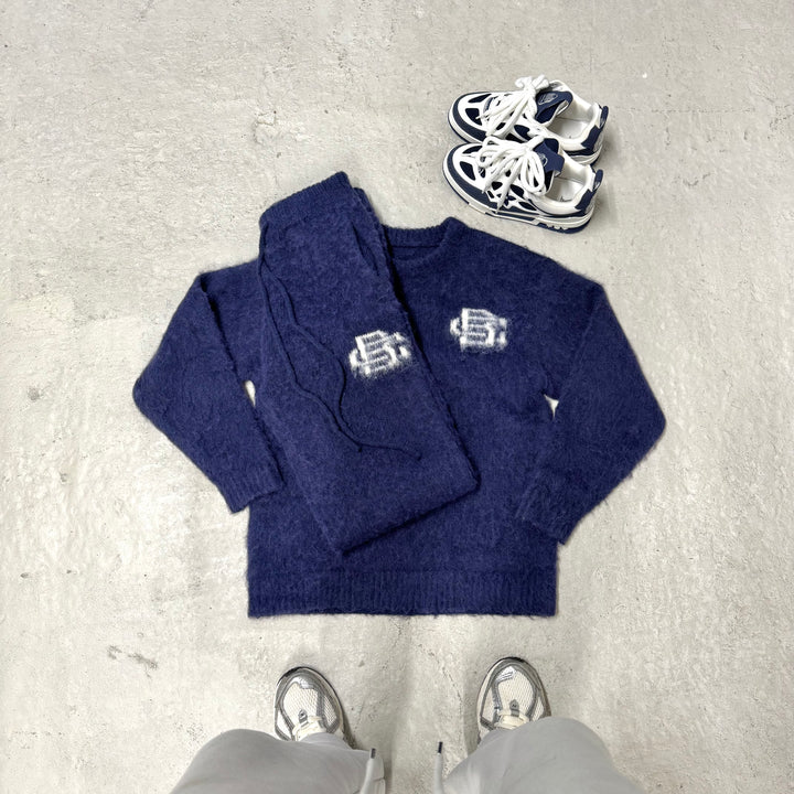 Mohair Knit BC Jogger - Navy