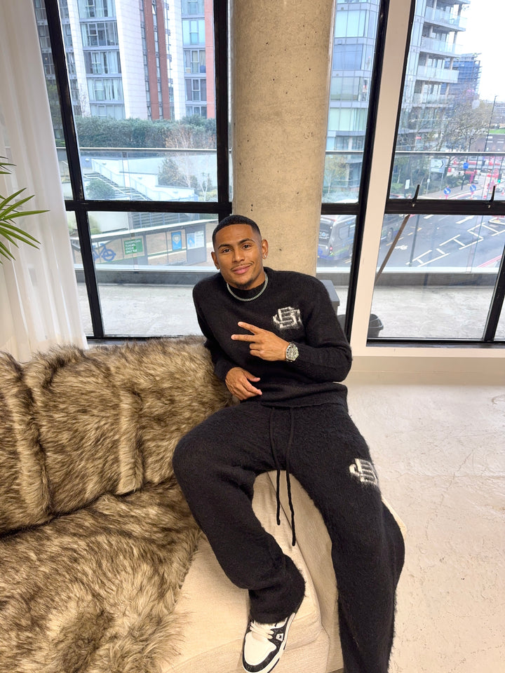 Mohair Knit BC Jogger - Black