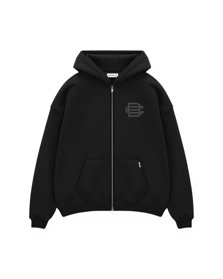 Sudadera con capucha y cremallera BC Basics - Negro mate