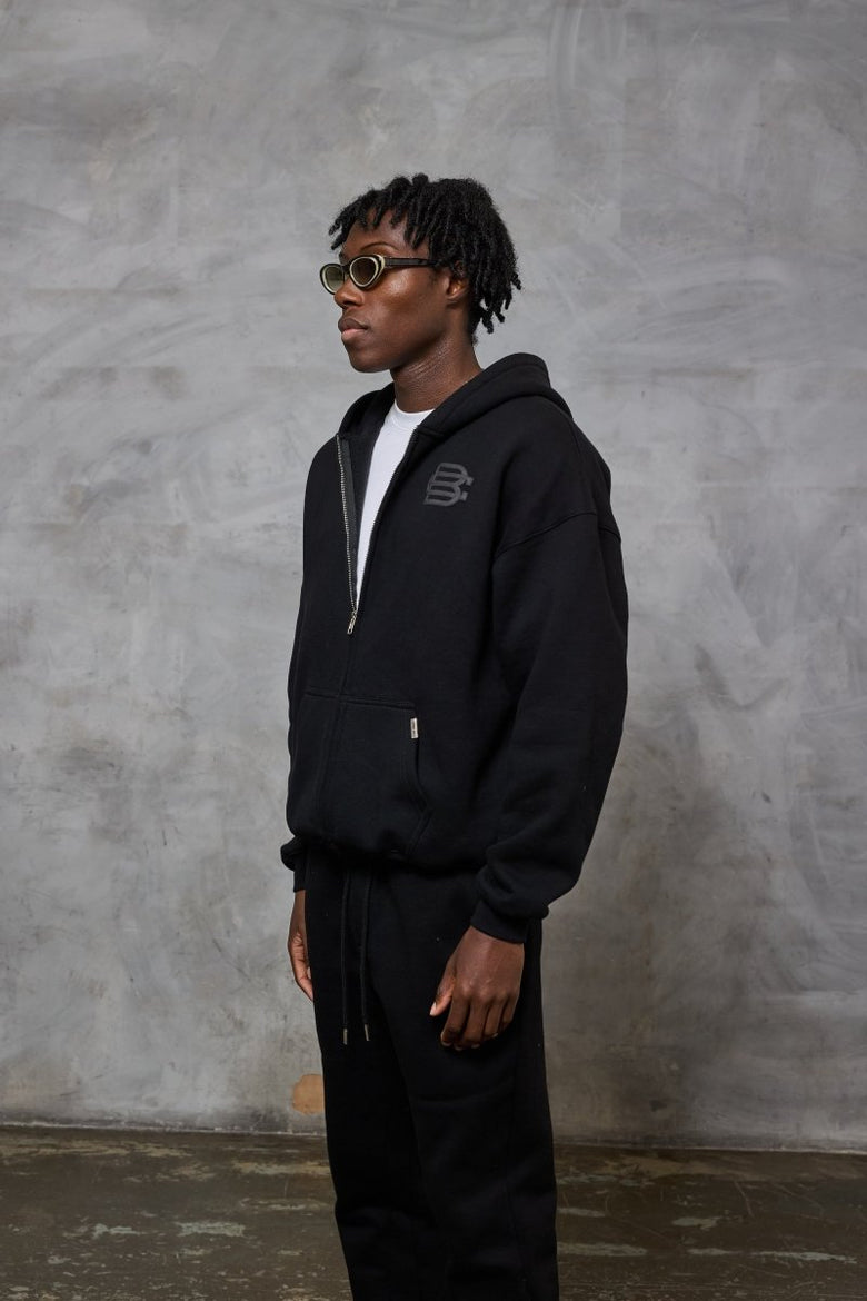 Club Basics Zip Hoodie - Matte black
