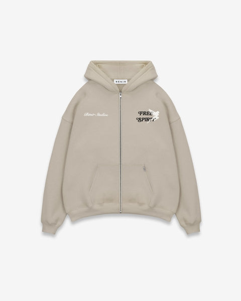 Free Spirit Zip Hoodie - Stone Beige